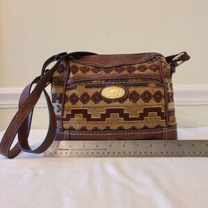 B.O.C Brown Tribal Pattern Crossbody Purse